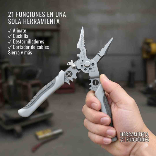 🔧🔥 ALICATE MULTIFUNCIONAL 21 EN 1 – LA HERRAMIENTA TODO TERRENO