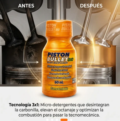 Pistón Bullet® 3x1- Limpia y potencia tu motor🔥